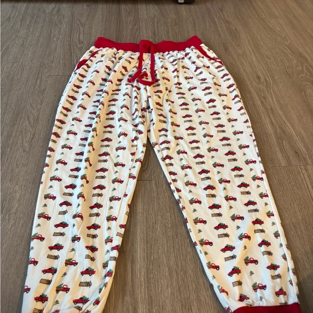 Hallmark Kids Pajama Bottoms with Red and White Car Design